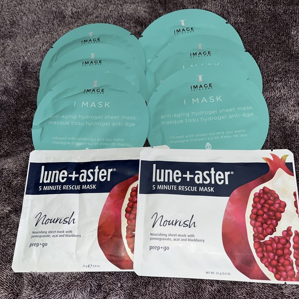 Lune+Aster 5 Minute Rescue Mask Nourish , 6 I Image Skin Care Masks 8 Piece New